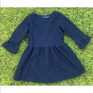 PEEK Girls Sz 8 Navy Glitter Dress  Bell-Sleeve